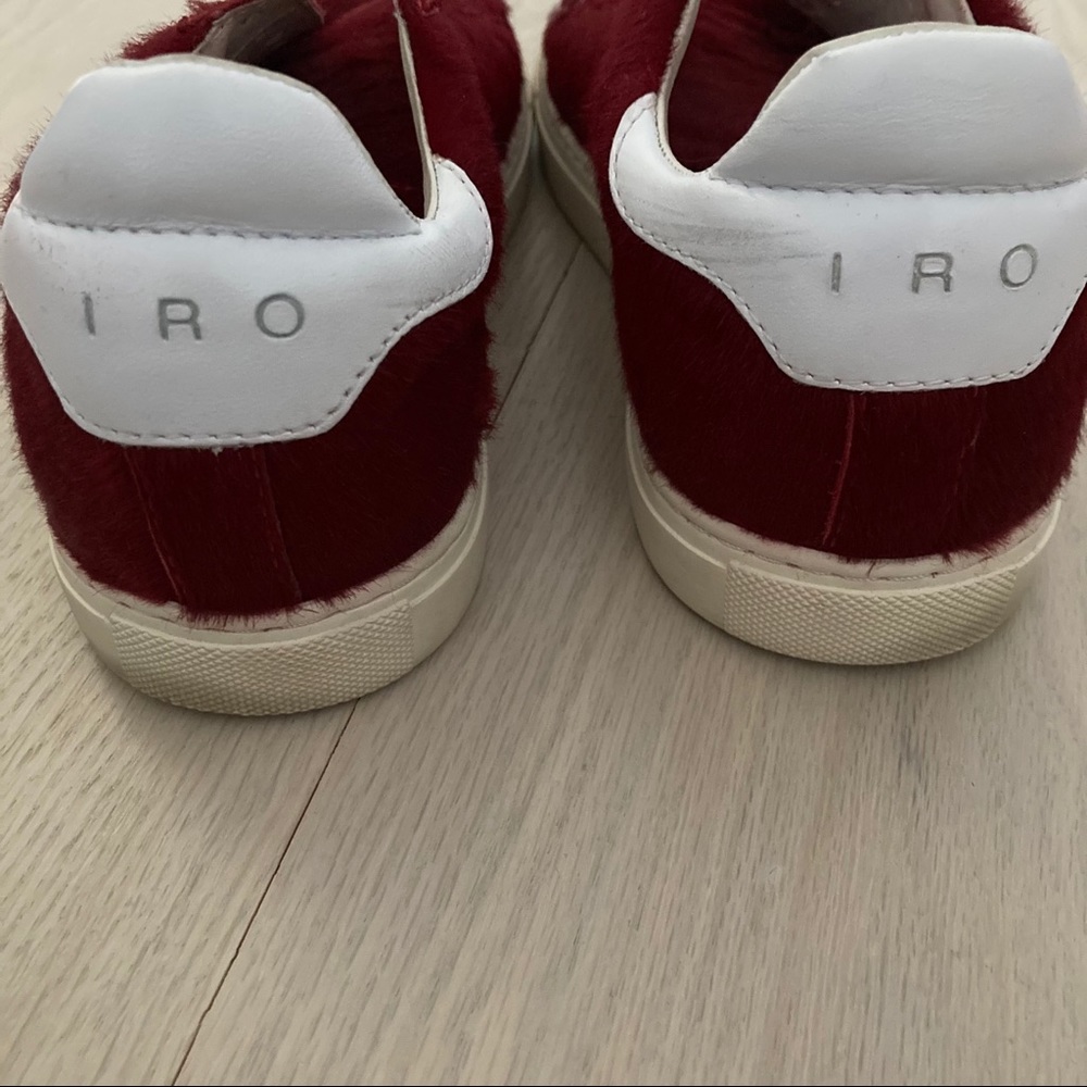 IRO Red Pony-Style Calfskin Sneakers 37 - Picture 5 of 9